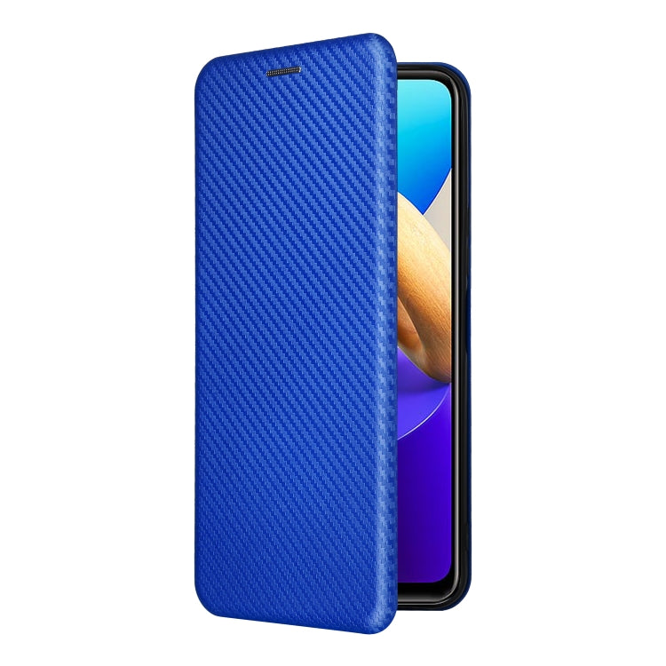 For vivo Y22s / Y35 Carbon Fiber Texture Leather Phone Case