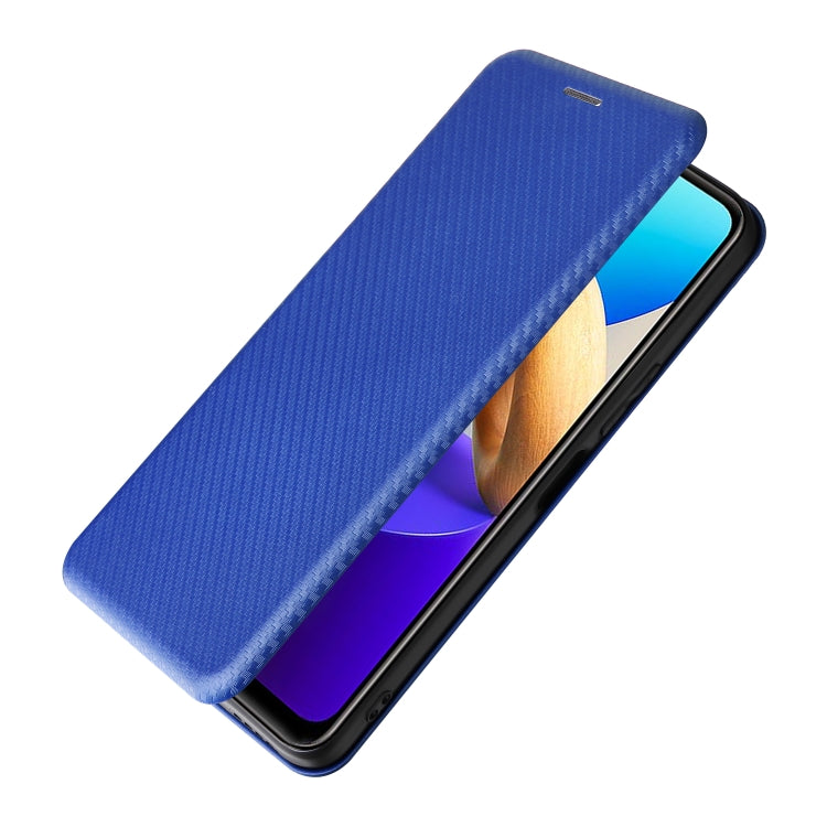 For vivo Y22s / Y35 Carbon Fiber Texture Leather Phone Case
