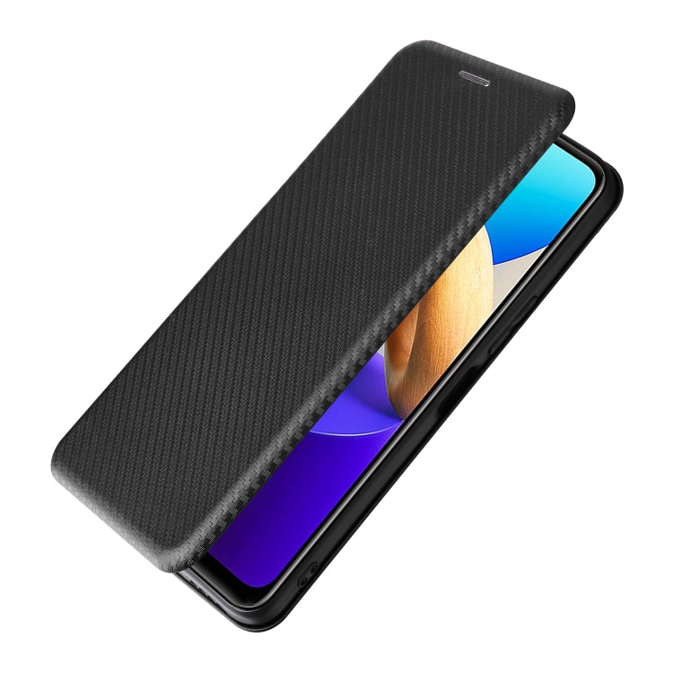 For vivo Y22s / Y35 Carbon Fiber Texture Leather Phone Case