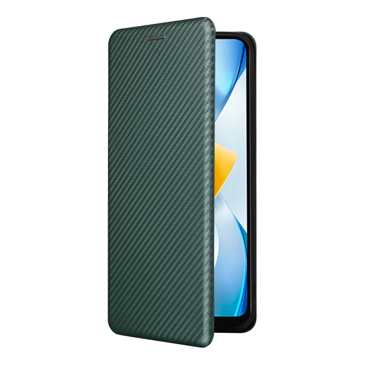 For Xiaomi Poco C40 Carbon Fiber Texture Leather Phone Case