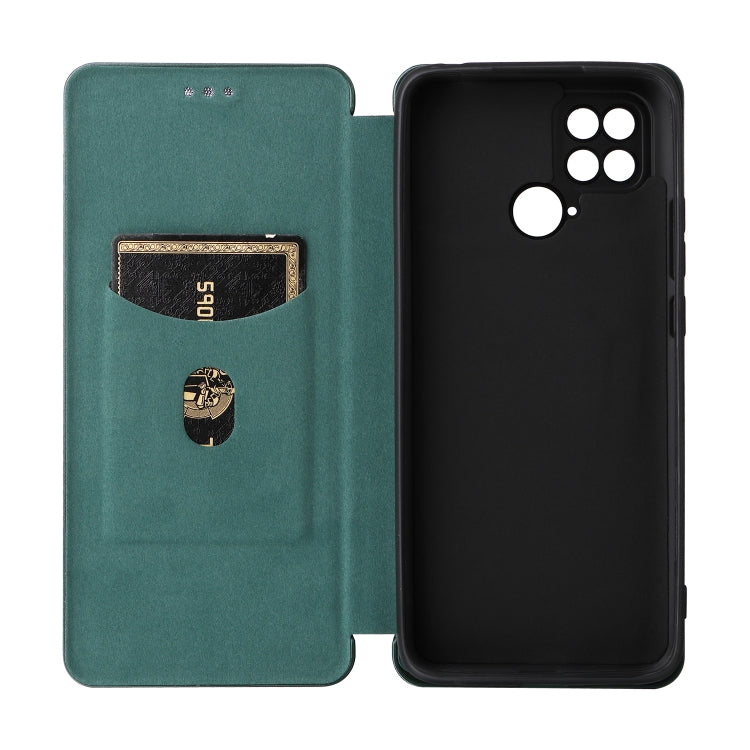 For Xiaomi Poco C40 Carbon Fiber Texture Leather Phone Case