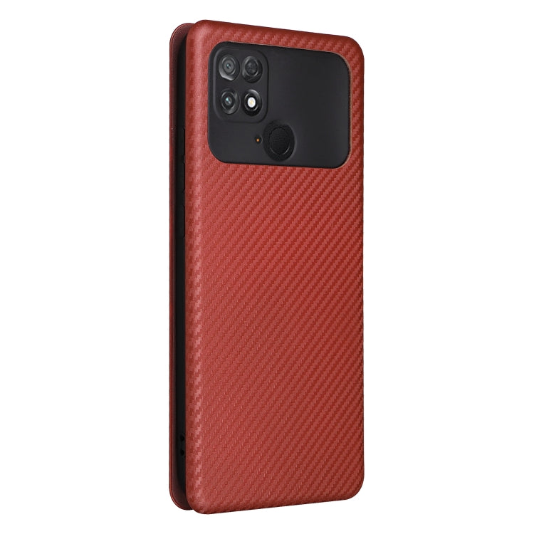 For Xiaomi Poco C40 Carbon Fiber Texture Leather Phone Case