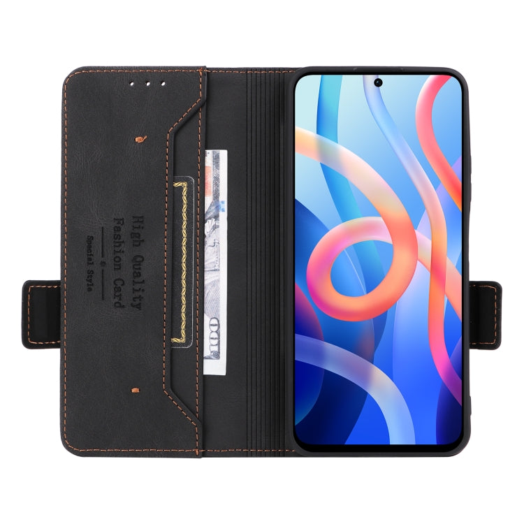 For Xiaomi Redmi Note 11S / Poco M4 Pro 5G Magnetic Clasp Flip Leather Phone Case