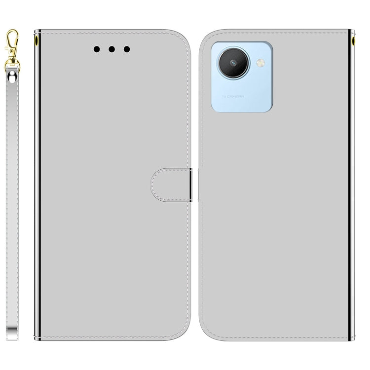 For Realme C30 Imitated Mirror Surface Flip Leather Phone Case