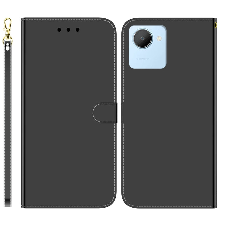 For Realme C30 Imitated Mirror Surface Flip Leather Phone Case