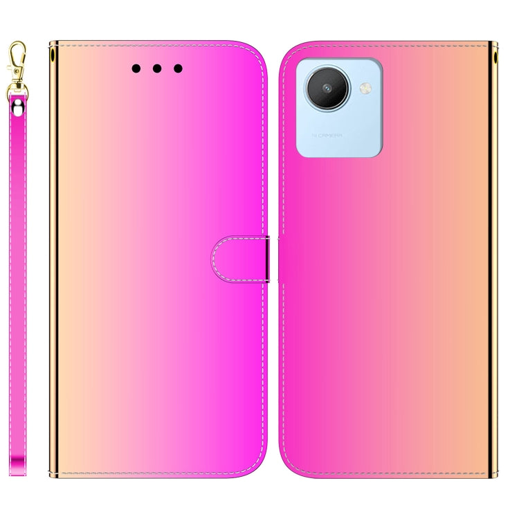 For Realme C30 Imitated Mirror Surface Flip Leather Phone Case