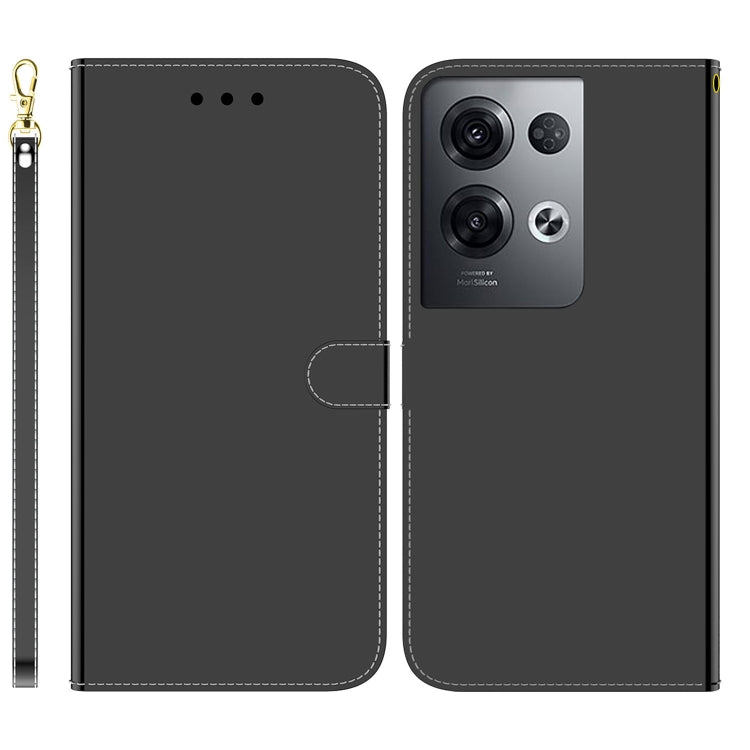 For OPPO Reno8 Pro+ Imitated Mirror Surface Flip Leather Phone Case