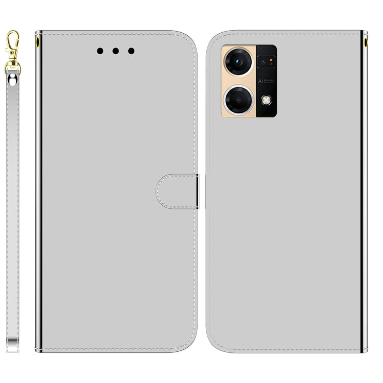For OPPO Reno7 4G Imitated Mirror Surface Flip Leather Phone Case