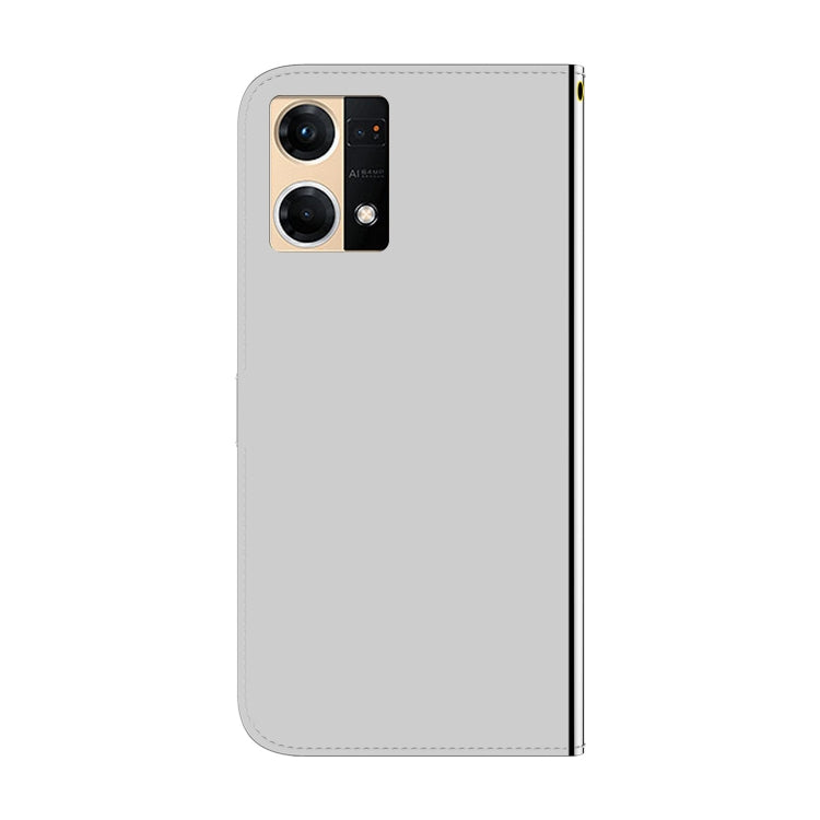 For OPPO Reno7 4G Imitated Mirror Surface Flip Leather Phone Case