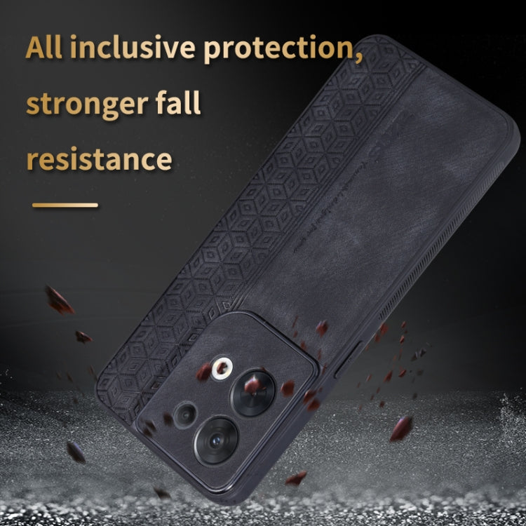 For OPPO Reno8 AZNS 3D Embossed Skin Feel Phone Case