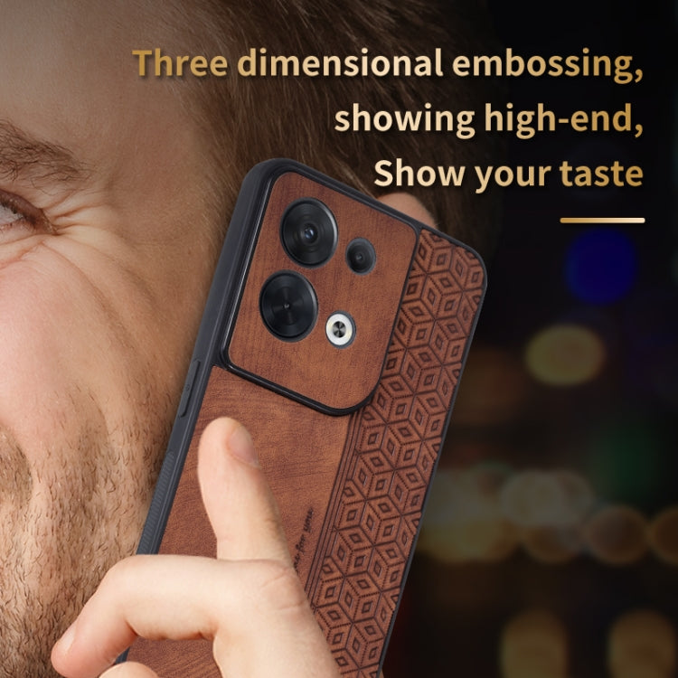For OPPO Reno8 AZNS 3D Embossed Skin Feel Phone Case