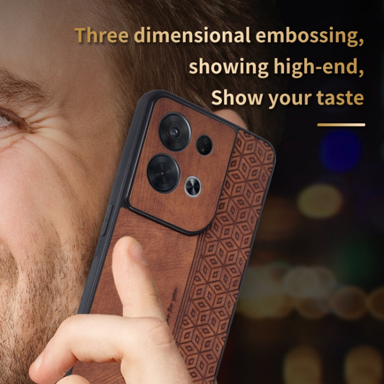 For OPPO Reno8 Pro AZNS 3D Embossed Skin Feel Phone Case