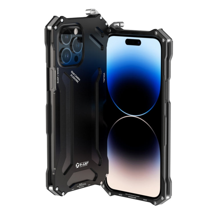 For iPhone 14 Pro Max R-JUST RJ17 Shockproof Armor Metal Phone Case