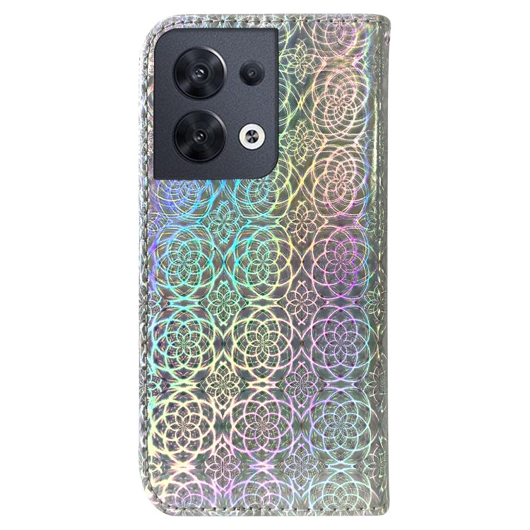 For OPPO Reno8 Colorful Magnetic Buckle Leather Phone Case