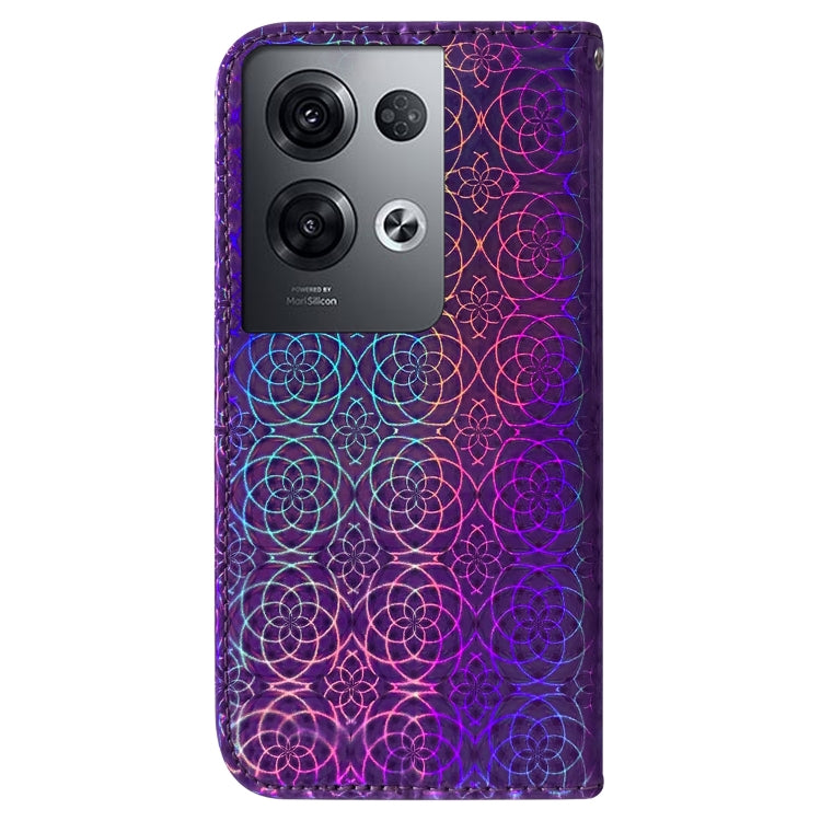 For OPPO Reno8 Pro Colorful Magnetic Buckle Leather Phone Case