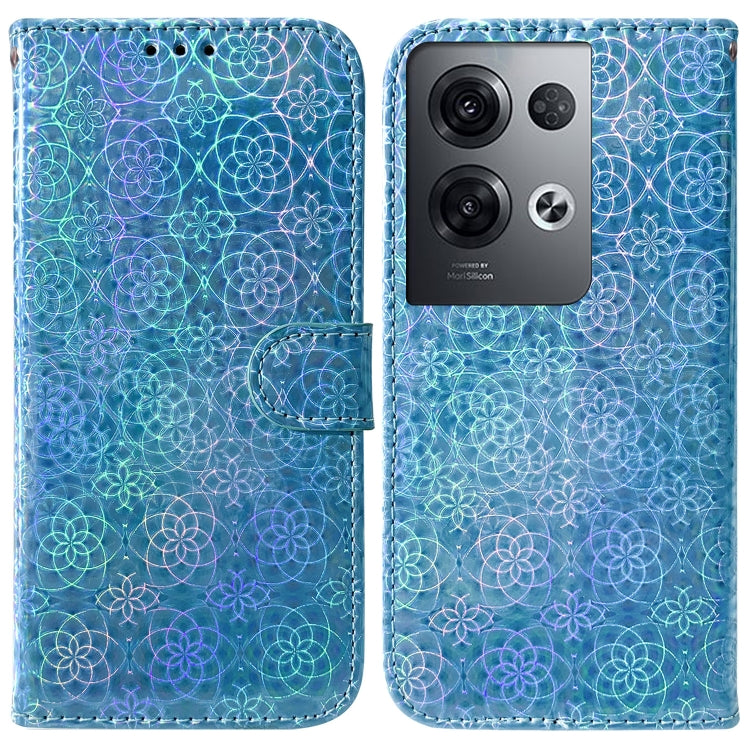 For OPPO Reno8 Pro+ Colorful Magnetic Buckle Leather Phone Case