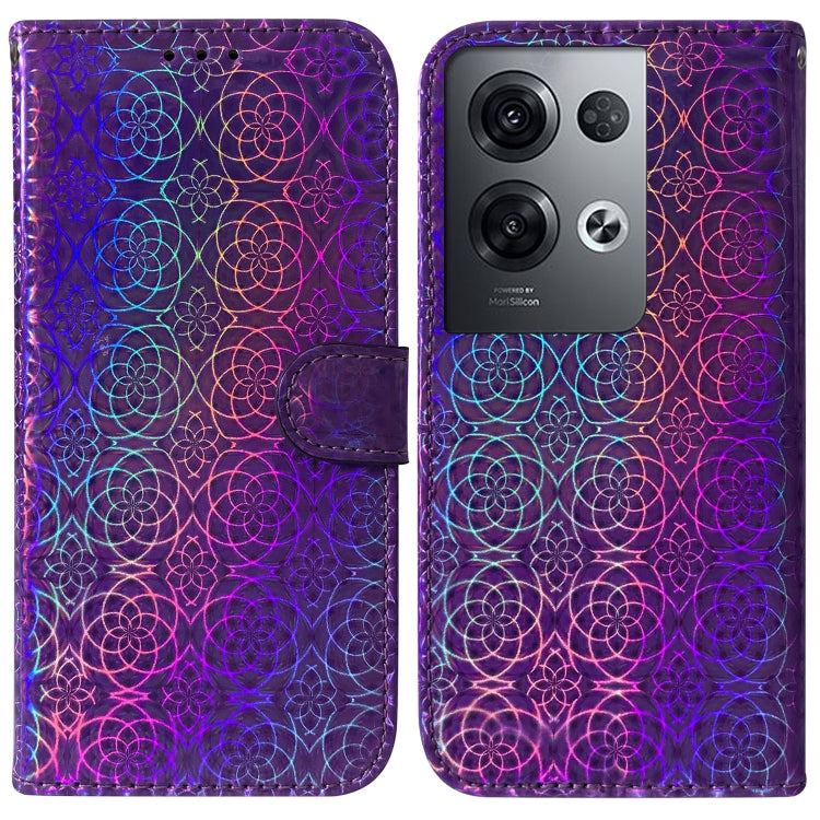 For OPPO Reno8 Pro+ Colorful Magnetic Buckle Leather Phone Case