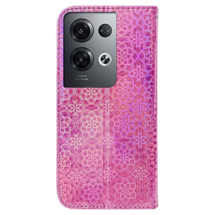 For OPPO Reno8 Pro+ Colorful Magnetic Buckle Leather Phone Case