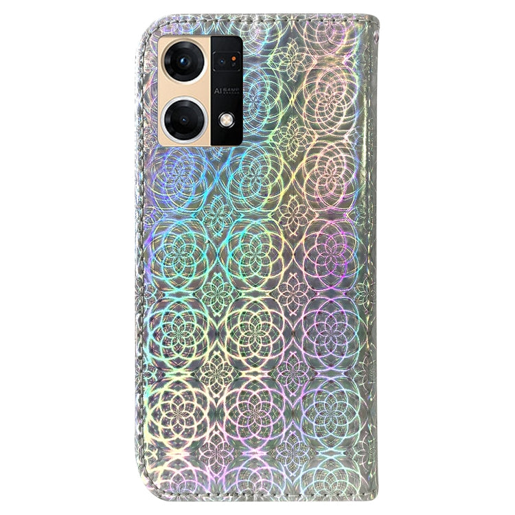For OPPO Reno7 4G Colorful Magnetic Buckle Leather Phone Case