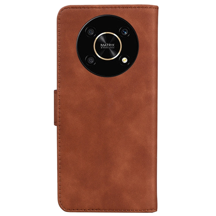 For Honor X9 / X9 5G Skin Feel Pure Color Flip Leather Phone Case