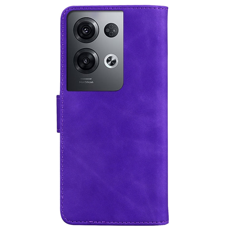 For OPPO Reno8 Pro Skin Feel Pure Color Flip Leather Phone Case