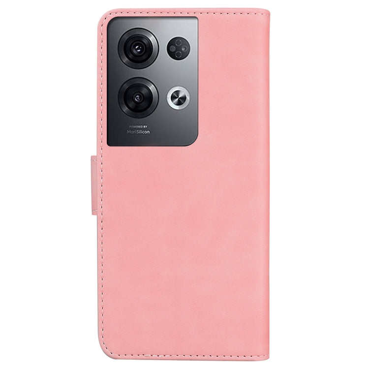 For OPPO Reno8 Pro Skin Feel Pure Color Flip Leather Phone Case