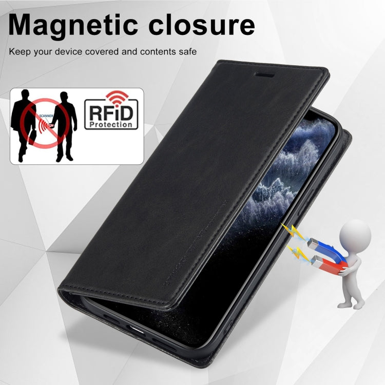 For iPhone 11 Pro Max LC.IMEEKE RFID Anti-theft Leather Phone Case