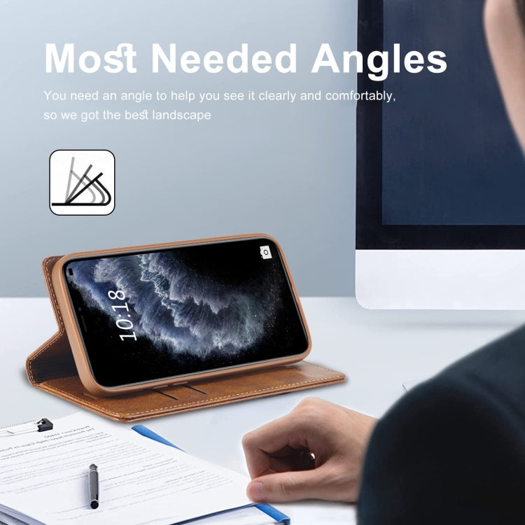 For iPhone 11 Pro Max LC.IMEEKE RFID Anti-theft Leather Phone Case