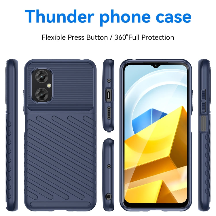 For Xiaomi Redmi Note 11R Thunderbolt Shockproof TPU Phone Case(Blue)