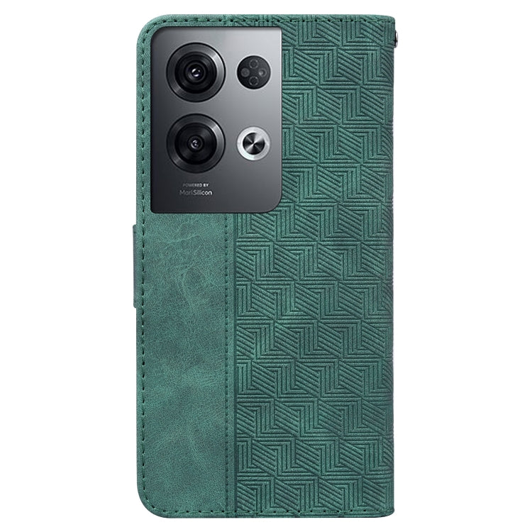 For OPPO Reno8 Pro+ Geometric Embossed Flip Leather Phone Case