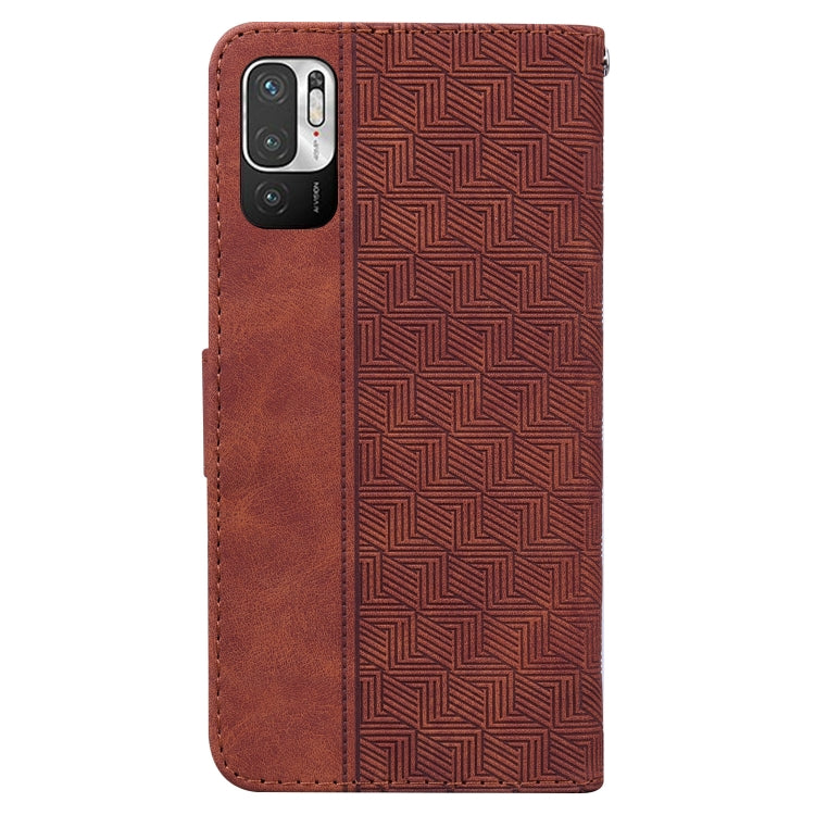 For Xiaomi Redmi Note 11T Pro / 11T Pro+ 5G Geometric Embossed Flip Leather Phone Case