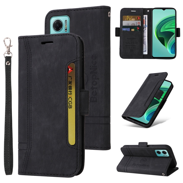 For Xiaomi Redmi Note 11E 5G BETOPNICE Dual-side Buckle Leather Phone Case