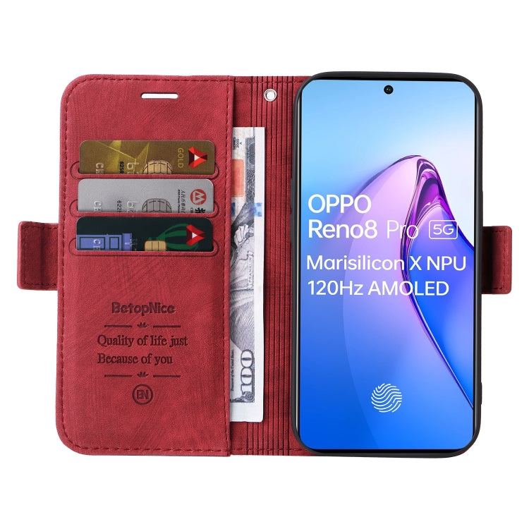 For OPPO Reno8 Pro 5G Global / Reno8 Pro+ BETOPNICE Dual-side Buckle Leather Phone Case