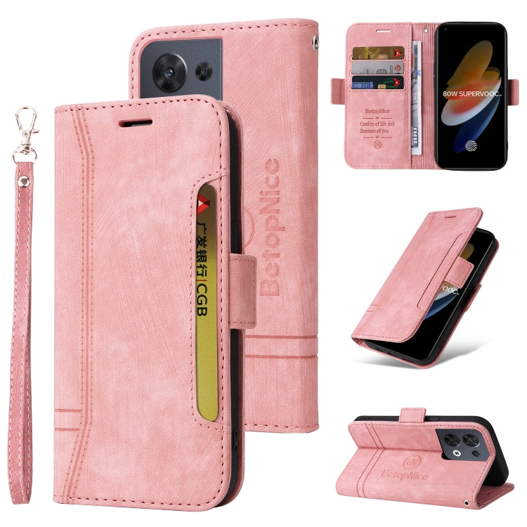For OPPO Reno8 5G Global BETOPNICE Dual-side Buckle Leather Phone Case