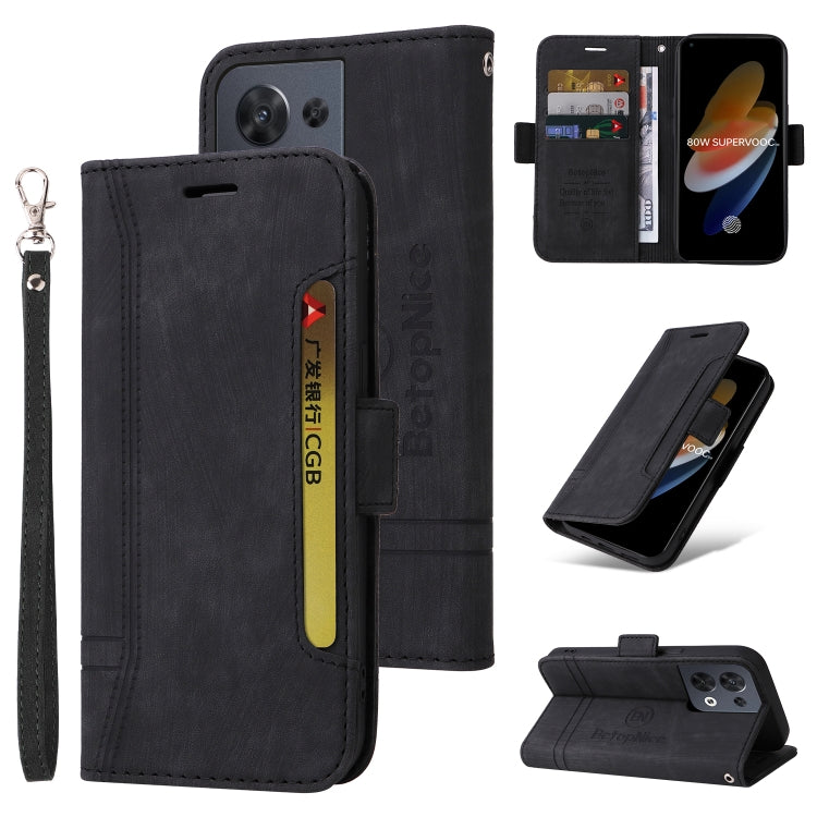 For OPPO Reno8 5G Global BETOPNICE Dual-side Buckle Leather Phone Case