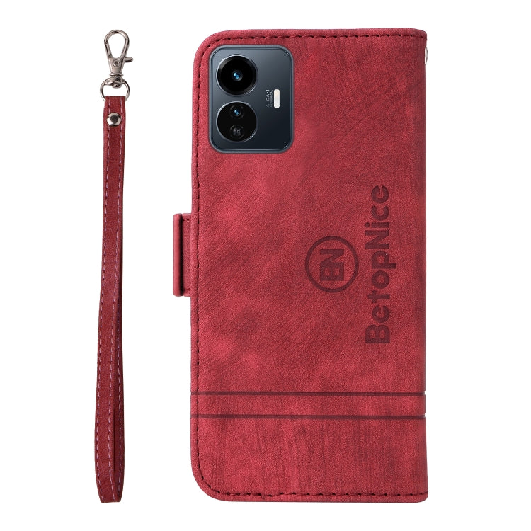 For vivo Y77 5G Global BETOPNICE Dual-side Buckle Leather Phone Case