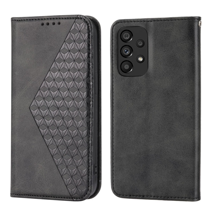 For Xiaomi 11T / 11T Pro Cubic Grid Calf Texture Magnetic Closure Leather Phone Case
