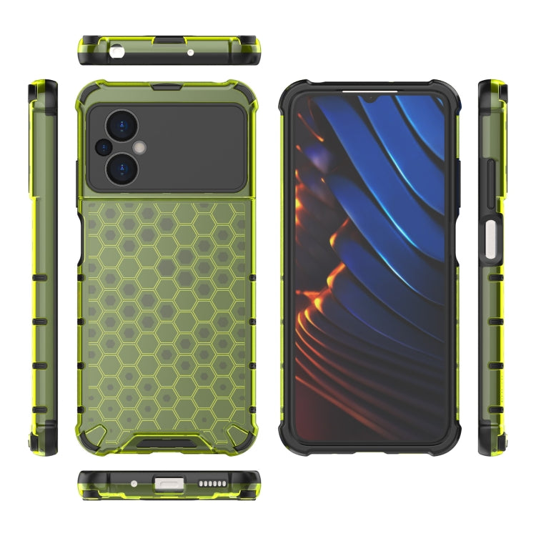For Xiaomi Poco M5 4G India Shockproof Honeycomb PC + TPU Phone Case
