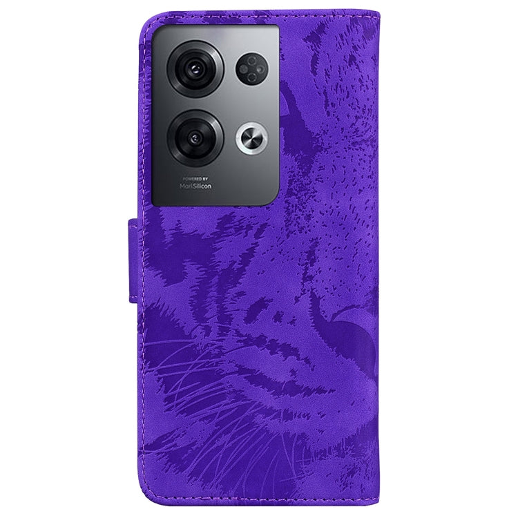 For OPPO Reno8 Pro+ Tiger Embossing Pattern Flip Leather Phone Case