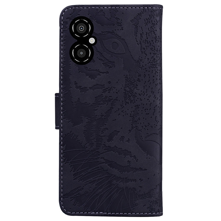 For Xiaomi Poco M4 5G Tiger Embossing Pattern Flip Leather Phone Case