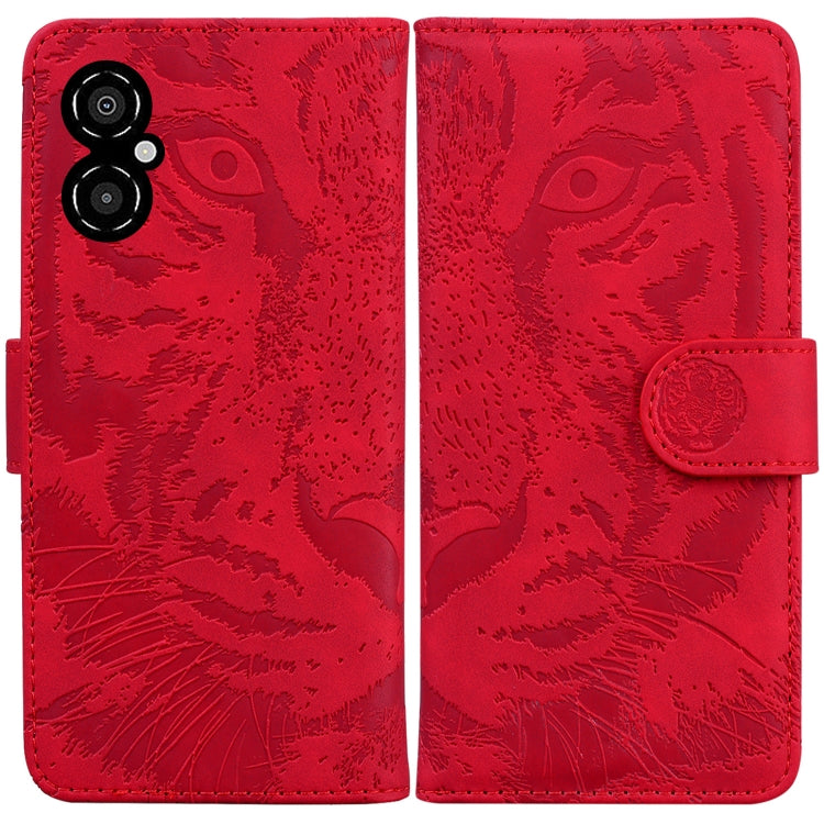 For Xiaomi Poco M4 5G Tiger Embossing Pattern Flip Leather Phone Case