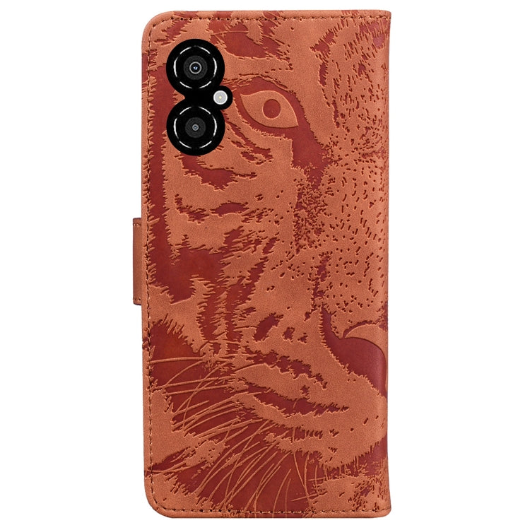 For Xiaomi Poco M4 5G Tiger Embossing Pattern Flip Leather Phone Case