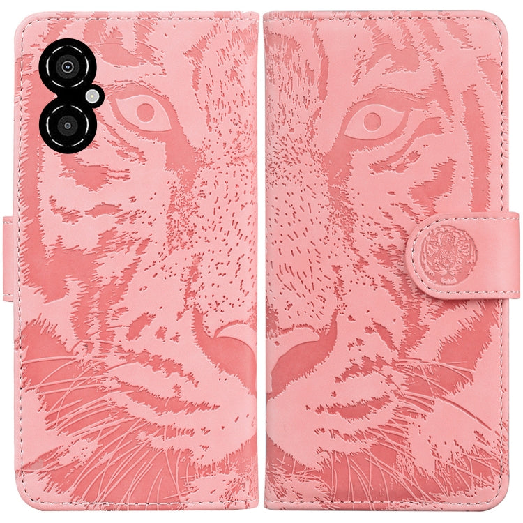 For Xiaomi Poco M4 5G Tiger Embossing Pattern Flip Leather Phone Case