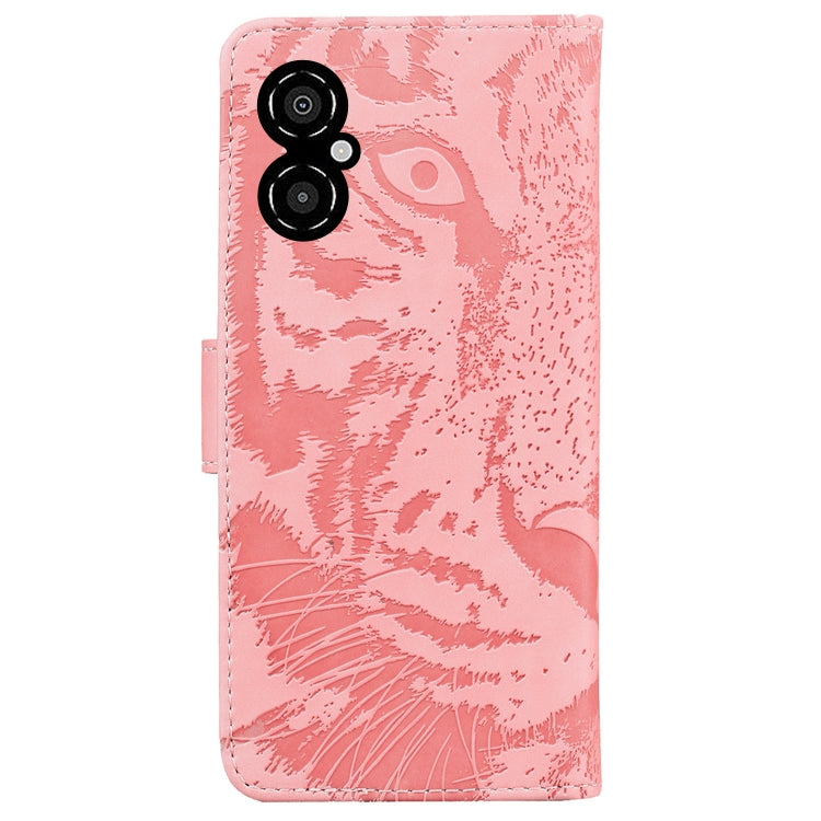 For Xiaomi Poco M4 5G Tiger Embossing Pattern Flip Leather Phone Case