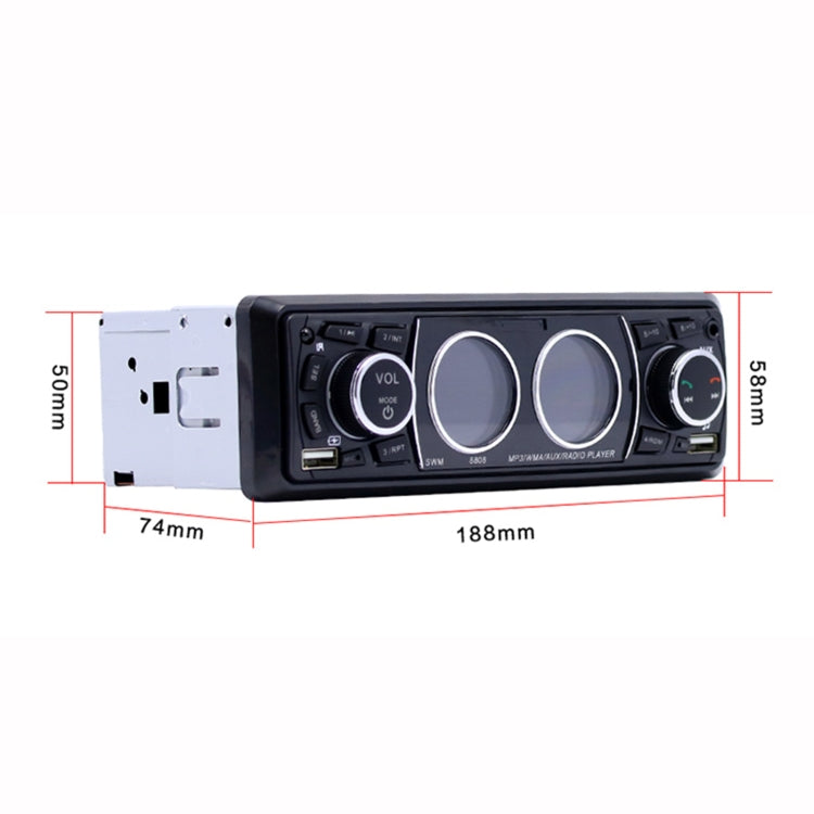 8808 Car Stereo Radio MP3 Audio Player Support Bluetooth Hand-free Calling / TF Card / U disk / AUX