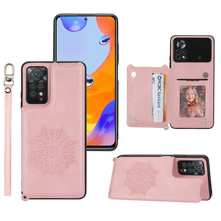 For Xiaomi Redmi Note 11S Mandala Embossed Phone Case with Holder