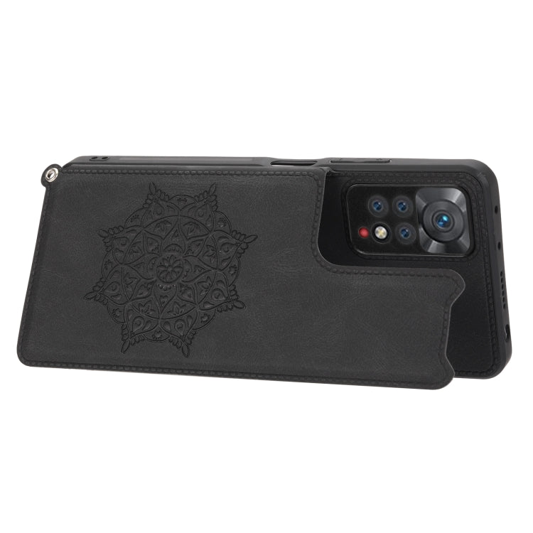 For Xiaomi Redmi Note 11S Mandala Embossed Phone Case with Holder