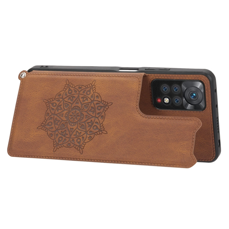 For Xiaomi Redmi Note 11S Mandala Embossed Phone Case with Holder
