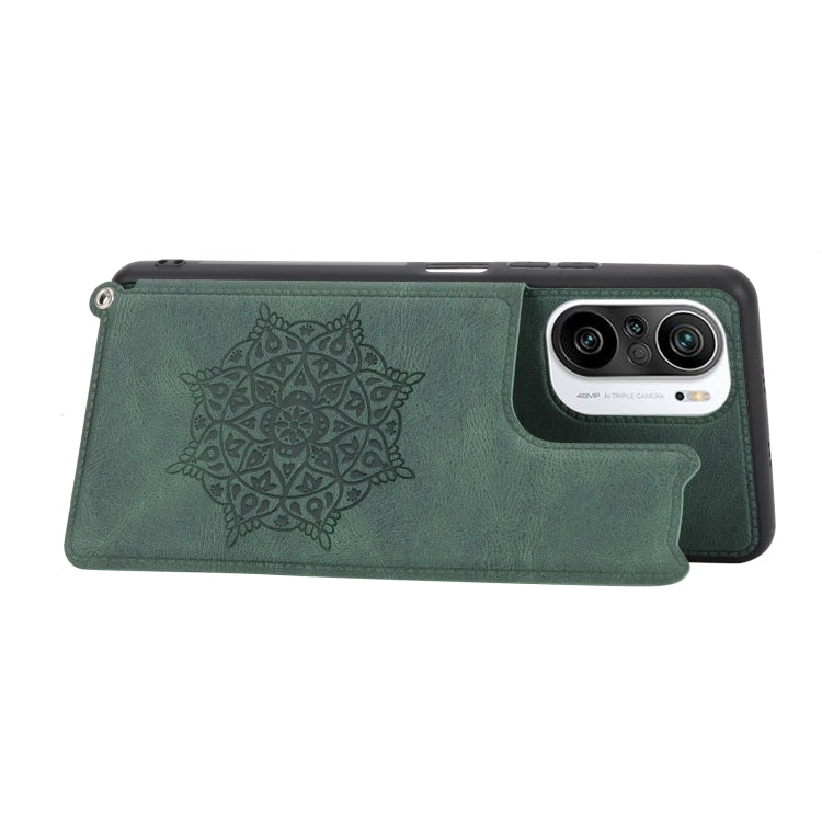 For Xiaomi Redmi K40 Mandala Embossed Phone Case with Holder