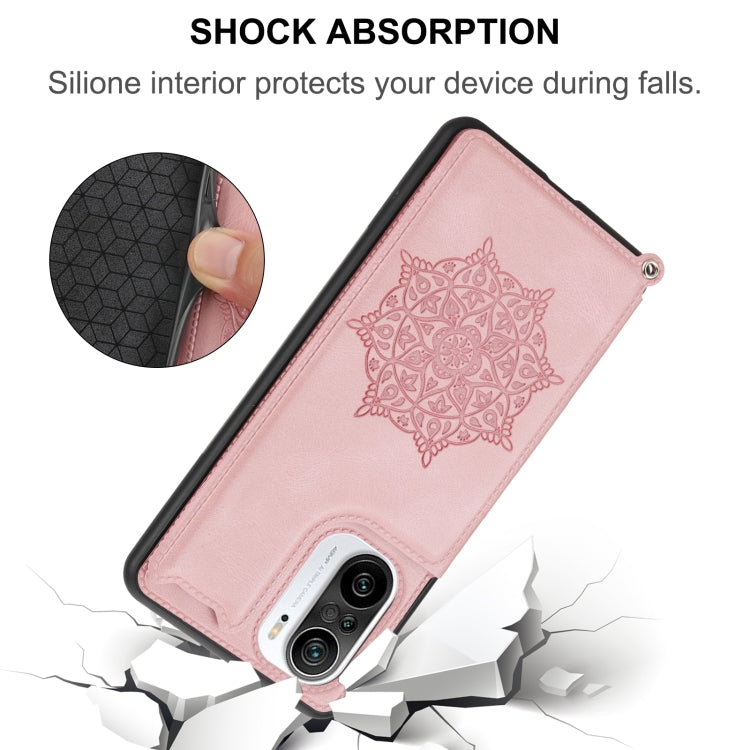 For Xiaomi Redmi K40 Mandala Embossed Phone Case with Holder